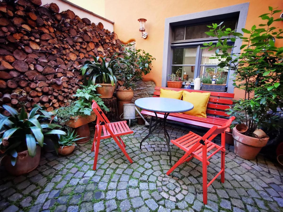 charmantes Apartment Siebenschläfer über Café 7 Weida Exterior foto